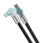 Powerwave 2M USB-C LED Charging Cable with Adjustable Head & USB-A Adapter for Nintendo Switch 2