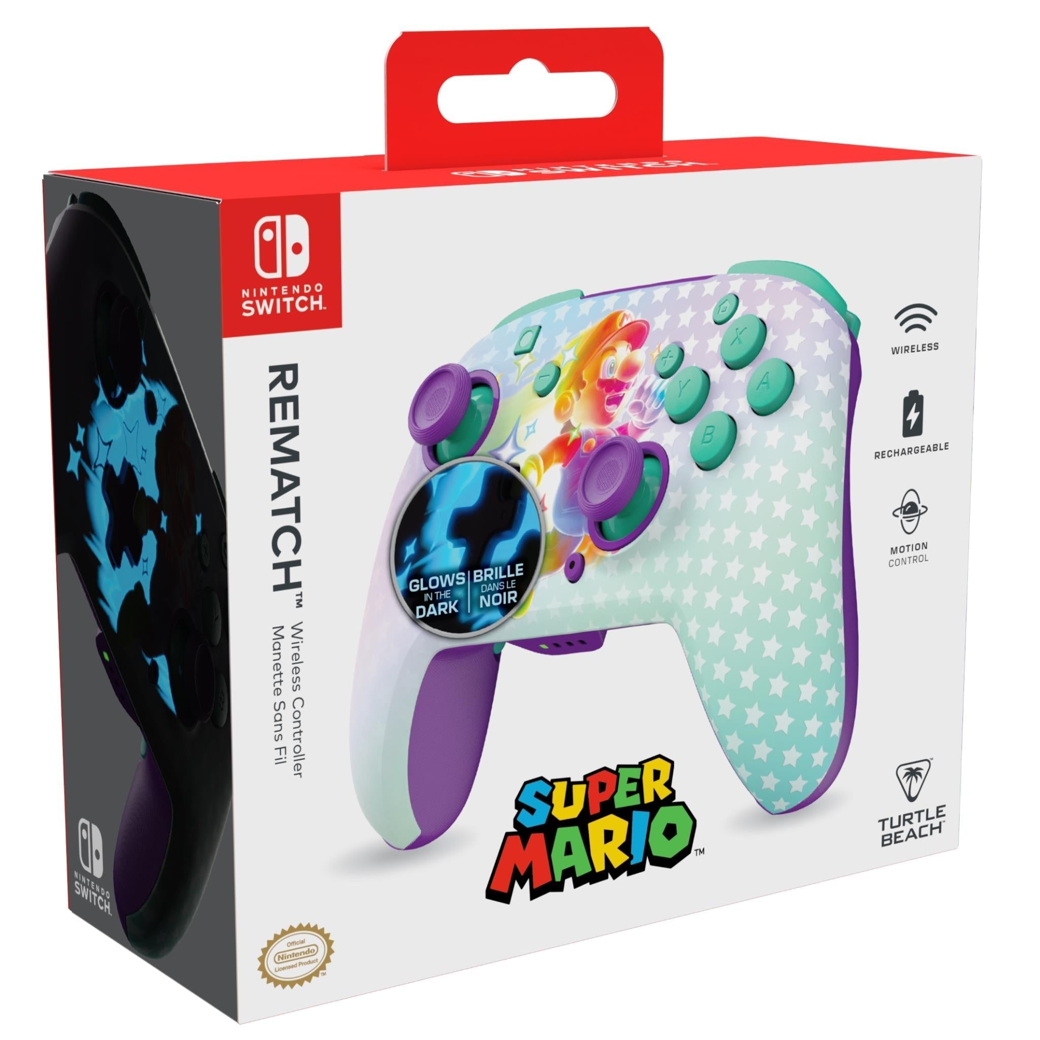 Turtle Beach Rematch Wireless Gaming Controller for Nintendo Switch (Invincible Mario)